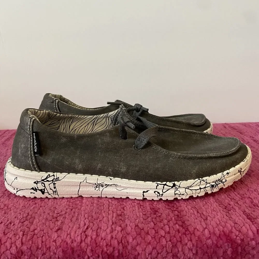 NEW Hey Dude Wendy Slip On Lightweight Loafers Sneakers Moonwash Size 6